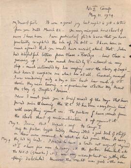 Letter from George to Ruth Mallory, 11-16 May 1924