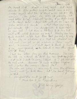 Letter from George to Ruth Mallory, 1 January 1919