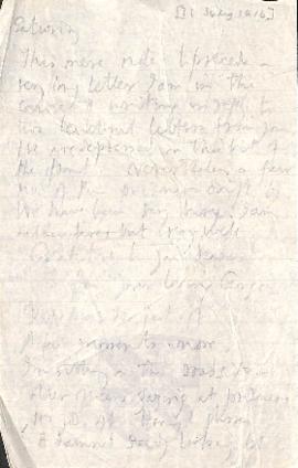 Letter from George to Ruth Mallory, 1 July 1916