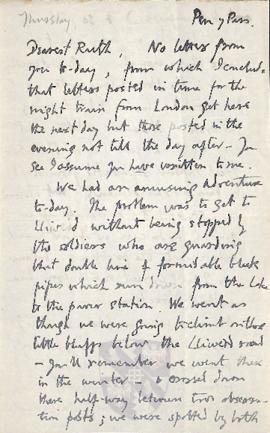 Letter from George to Ruth Mallory, July 1915