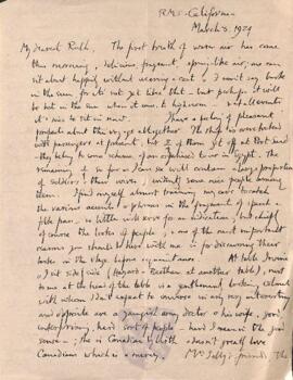 Letter from George to Ruth Mallory, 3 March 1924