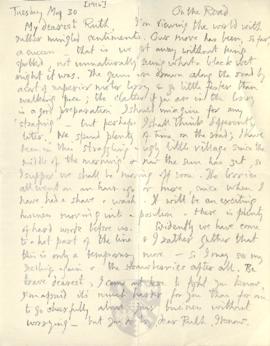 Letter from George to Ruth Mallory, 30 May 1916