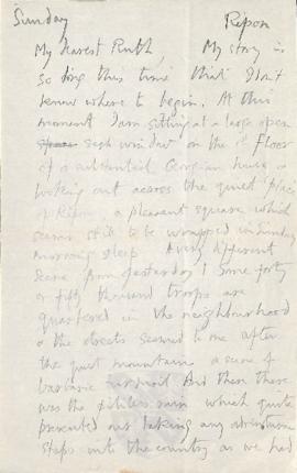 Letter from George to Ruth Mallory, 8 August 1915