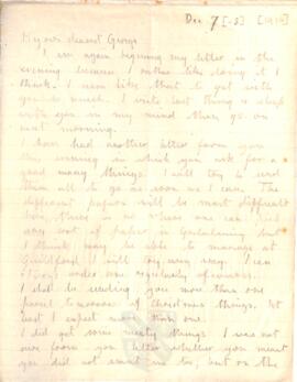 Letter from Ruth to George Mallory, 7 - 8 December 1916