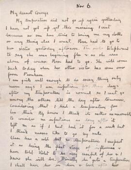 Letter from Ruth to George Mallory, 6 November 1918