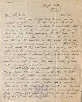 Letter of Condolence from Noel Odell to Ruth Mallory