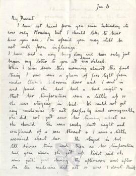 Letter from Ruth to George Mallory, 6 January 1919