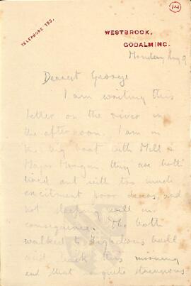 Letter from Ruth to George Mallory, 9 August 1915