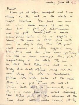 Letter from Ruth to George Mallory, 25 June 1916