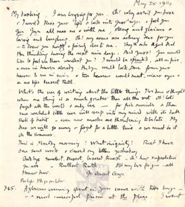 Letter from George Mallory to Ruth Turner, 25 May 1914