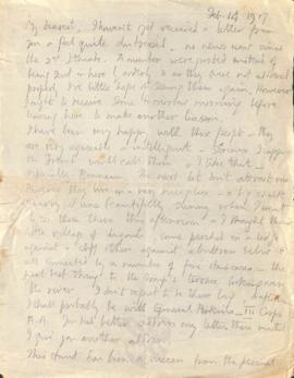 Letter from George to Ruth Mallory, 14 February 1917