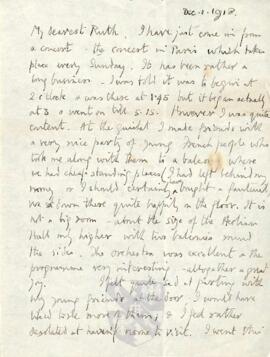 Letter from George to Ruth Mallory, 1-2 December 1918