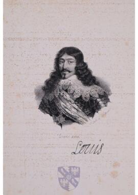 Portrait print of Louis XIII