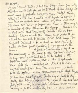 Letter from George to Ruth Mallory, 26-27 November 1916