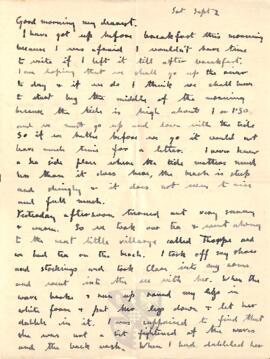 Letter from Ruth to George Mallory, 2 September 1916