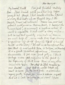Letter from George to Ruth Mallory, 24 November 1918