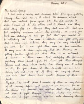 Letter from Ruth to George Mallory, 5 October 1916