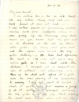 Letter from Ruth to George Mallory, 9 - 10  January 1917