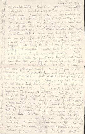 Letter from George to Ruth Mallory, 22 March 1917