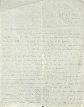 Letter of Condolence from Edward Norton to Ruth Mallory