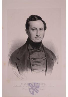 Portrait print of Constant Ernest d'Hoffschmidt de Resteigne