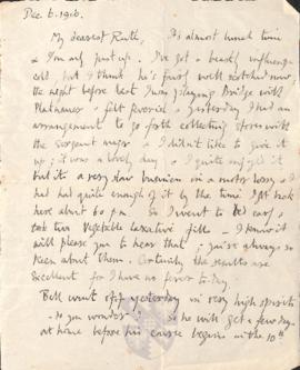 Letter from George to Ruth Mallory, 6 December 1916