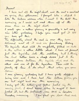 Letter from Ruth to George Mallory, c. 13 August 1915