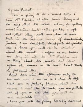 Letter from Ruth to George Mallory, 14 December 1918