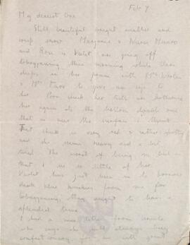 Letter from Ruth to George Mallory, 7 February 1917