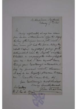 Letter from John Martin to Jean-Sylvain Van de Weyer