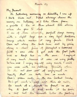 Letter from Ruth to George Mallory, 24 March 1917