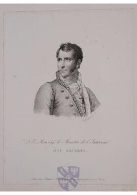 Portrait print of Élie Decazes, duc Decazes