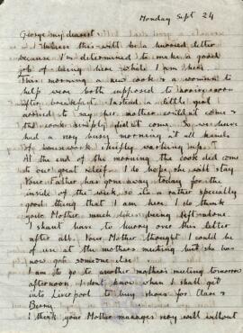 Letter from Ruth to George Mallory, 24 September 1918