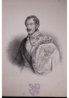 Portrait print of Ferdinand Georg August of Saxe-Coburg-Gotha-Koháry