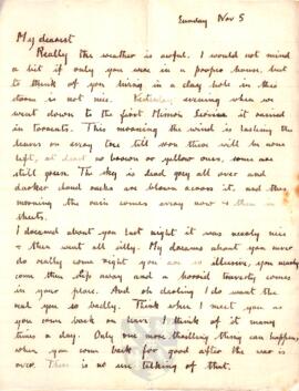Letter from Ruth to George Mallory, 5 November 1916