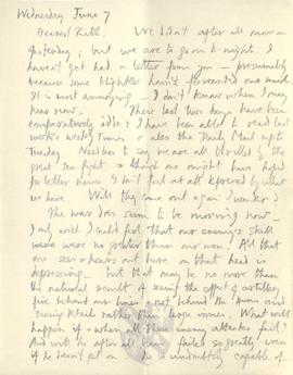 Letter from George to Ruth Mallory, 7 June 1916