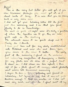 Letter from Ruth to George Mallory, c. 16 August 1915