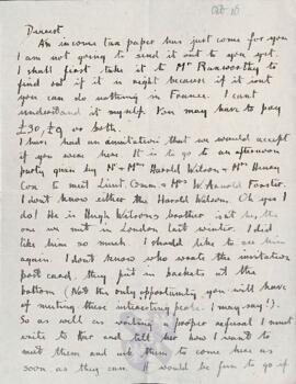 Letter from Ruth to George Mallory, 16 October 1918