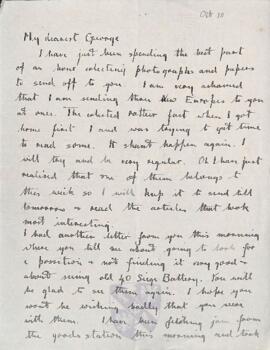 Letter from Ruth to George Mallory,10 October 1918