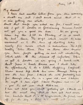 Letter from Ruth to George Mallory, 8 September 1916
