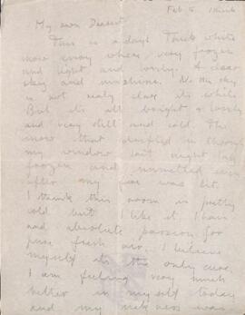 Letter from Ruth to George Mallory, 5 February 1917