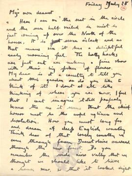 Letter from Ruth to George Mallory, 28  July 1916