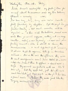 Letter from George to Ruth Mallory, 26 January 1923