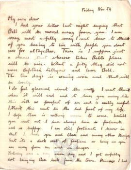 Letter from Ruth to George Mallory, 24 November 1916