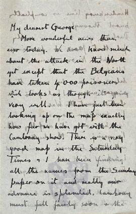 Letter from Ruth to George Mallory, c. September 1918