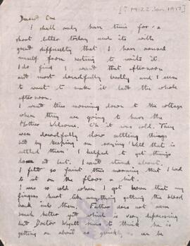 Letter from Ruth to George Mallory, 22  January 1917