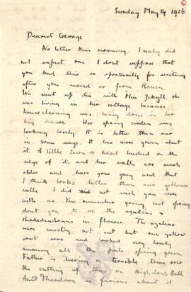 Letter from Ruth to George Mallory, 14 May 1916