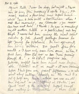 Letter from George to Ruth Mallory, 2 November 1916