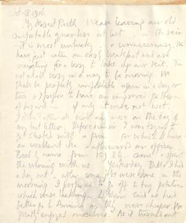 Letter from George to Ruth Mallory, 18 October 1916
