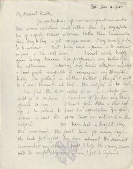 Letter from George to Ruth Mallory, 2 January 1919